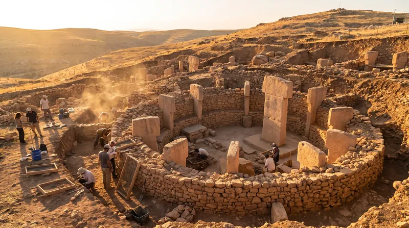 Newly excavated rectangular foundations feature internal layouts that archaeologists believe were used as domestic housing.