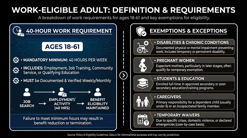 Under the new rules, housing authorities can mandate up to 40 hours of work per week for non-exempt adults.