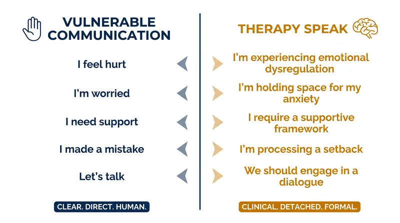 Experts warn that clinical language can sometimes create emotional distance rather than intimacy.