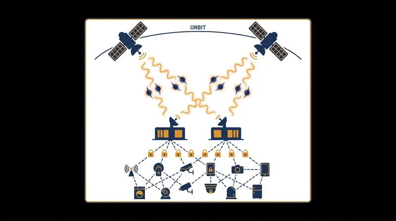 Future 6G architectures may rely on quantum-assisted nodes to manage massive device connectivity and security.