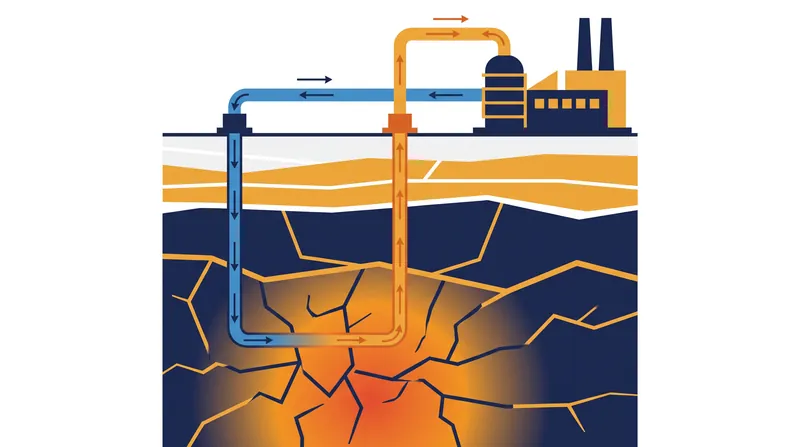 EGS works by injecting fluid into hot, dry rock to create an artificial reservoir, extracting the heated fluid to spin a turbine.