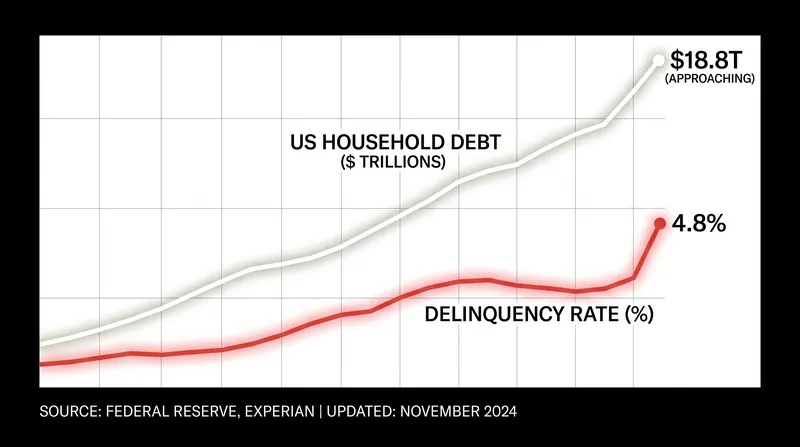Rising household debt and consumer delinquency rates are flowing through to small business balance sheets.