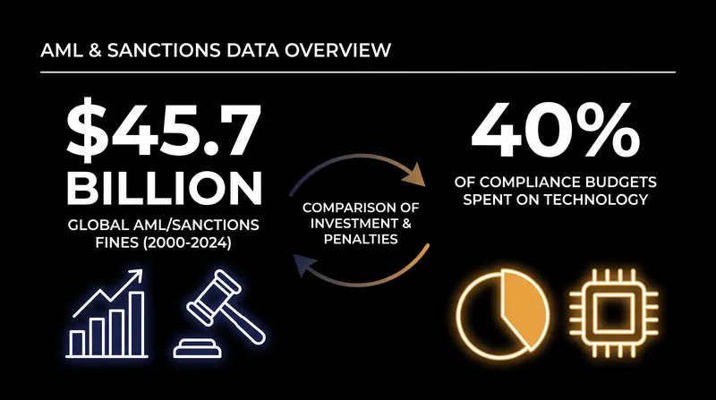 The financial burden of sanctions compliance is driven heavily by technology integration to prevent inadvertent violations.