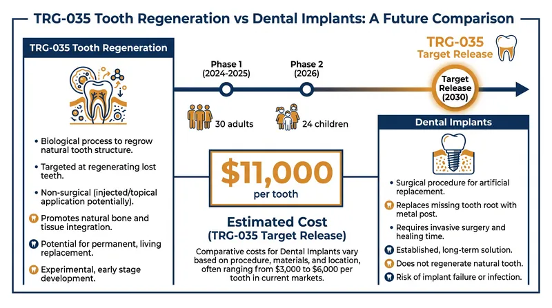 The clinical roadmap and projected costs for the world's first tooth regeneration drug.