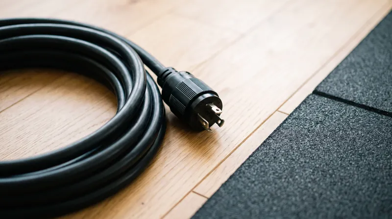 The free replacement cord features an automatic locking plug that snaps securely into the socket without tools.
