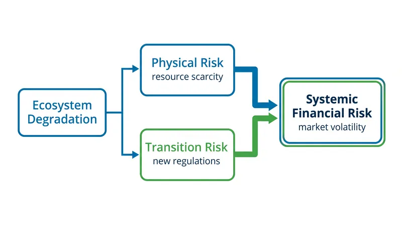 How localized ecological degradation translates into systemic financial risk across global markets.