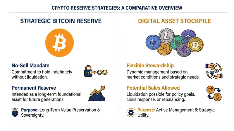 The March 2025 executive order formally bifurcated the government's digital asset holdings.