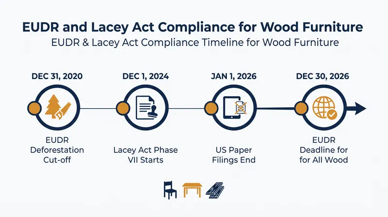 The compliance window for global furniture manufacturers is rapidly closing as digital filing deadlines arrive.