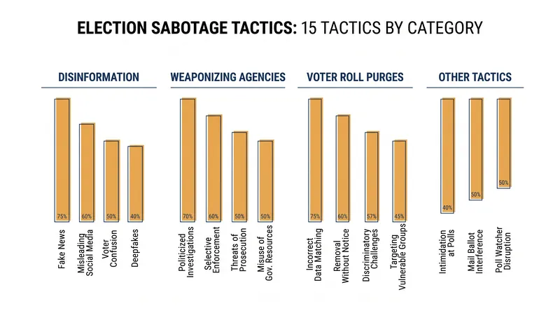 The Center for American Progress outlined 15 tactics the administration is allegedly using to subvert the midterms.