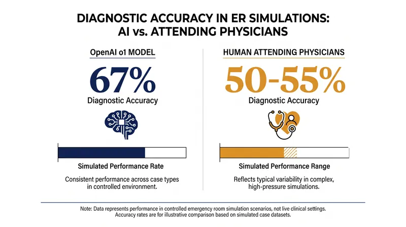 In simulated ER scenarios, advanced AI models outperformed attending physicians in identifying complex conditions.