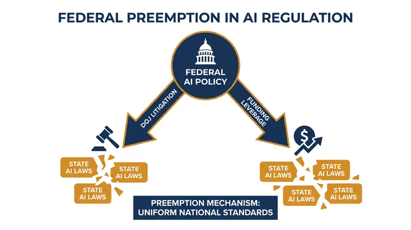 How the federal government uses structural leverage to preempt state AI laws.
