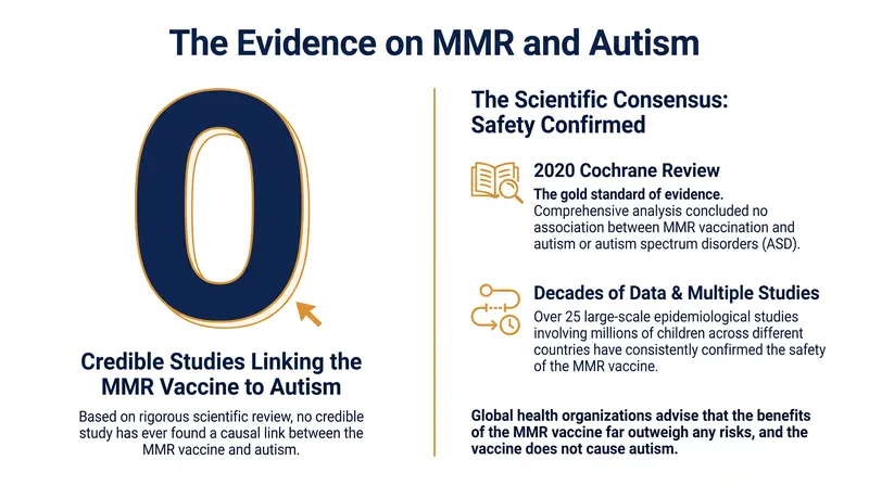 Decades of epidemiological research have found no link between the MMR vaccine and autism.