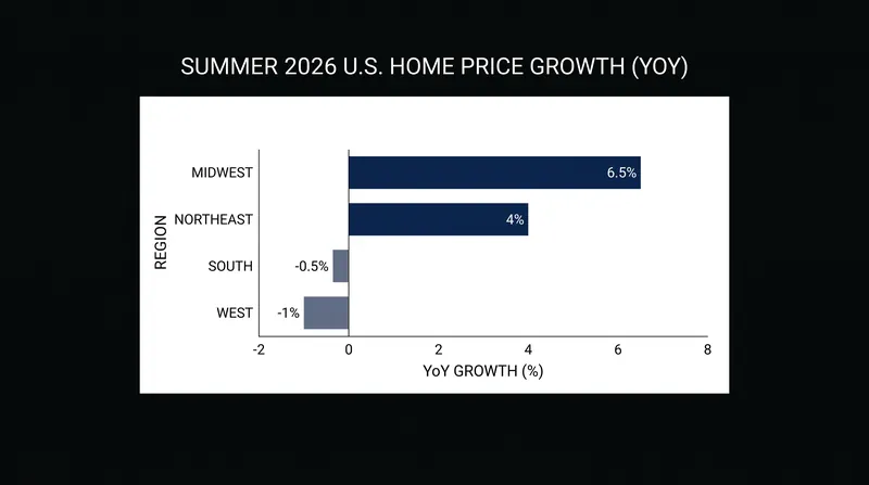 Regional divergence: The Midwest and Northeast are seeing sustained price appreciation, while the South and West adjust to rising inventory.