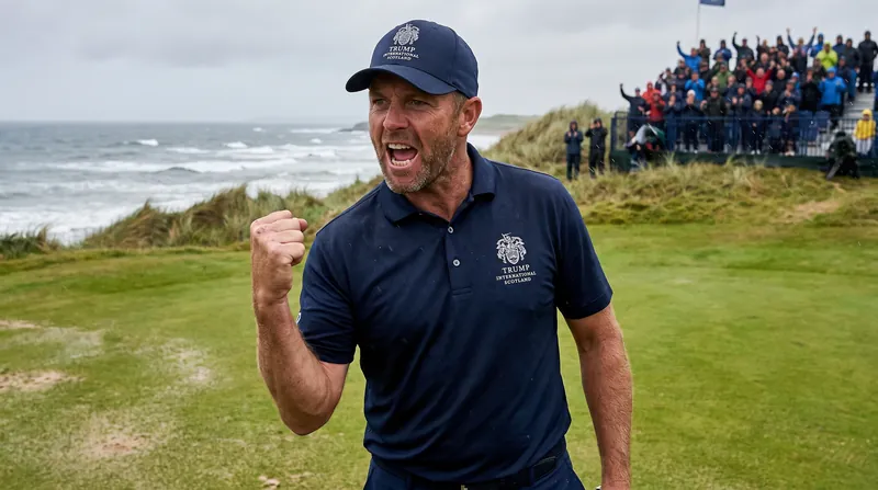 The demanding links layout at Trump International Golf Links tested the field with high winds and deep rough.