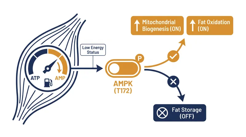 How dropping cellular energy levels trigger the AMPK master switch.