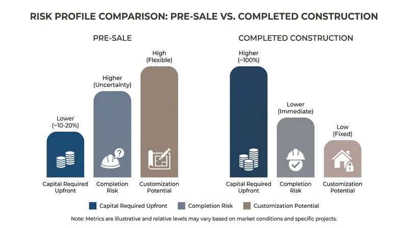 Quantifying the trade-offs between off-plan purchasing and turnkey real estate.