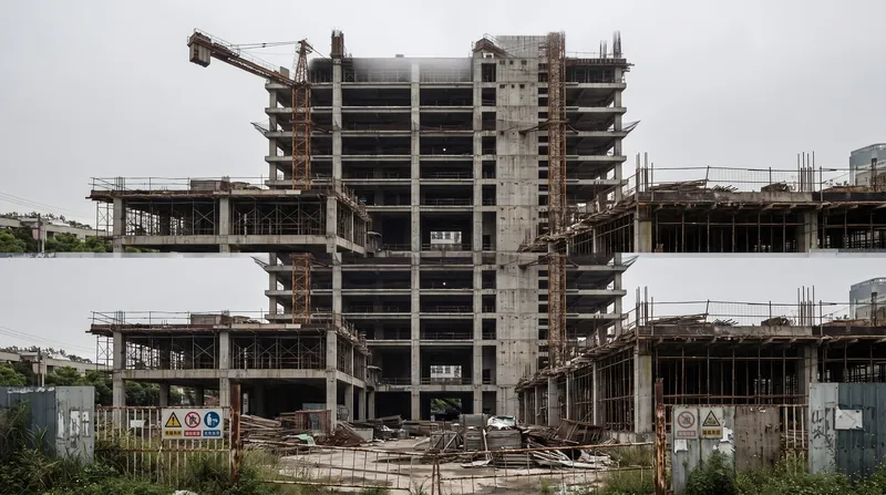 Millions of buyers were left paying mortgages on unfinished concrete shells after Evergrande's credit evaporated.
