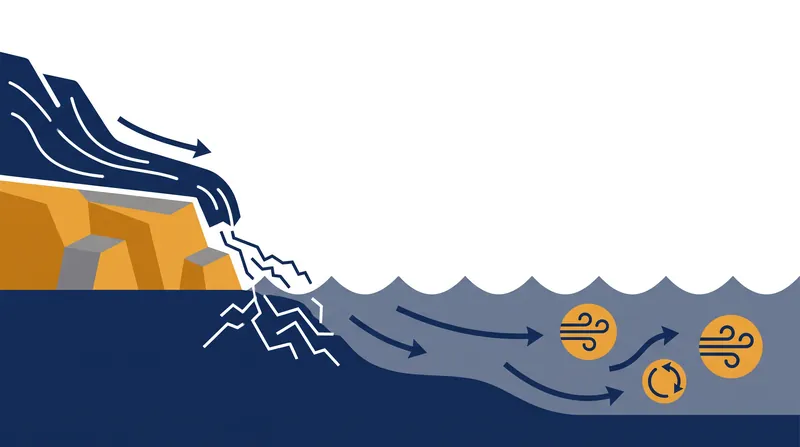 How advancing ice sheets grind continental bedrock into reactive dust, releasing distinct chemical isotopes into the ocean.