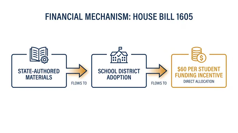 While adoption of the specific state-authored lesson plans is technically optional, the financial incentives are substantial.