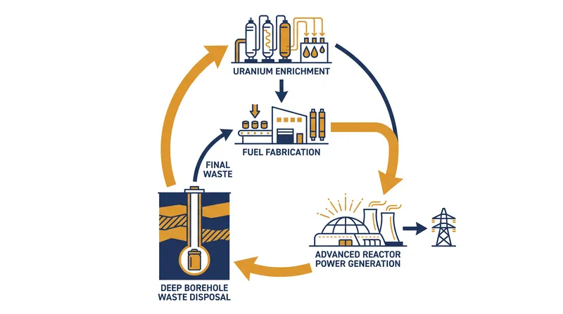 The proposed campuses would co-locate every stage of the nuclear lifecycle to eliminate supply chain bottlenecks.