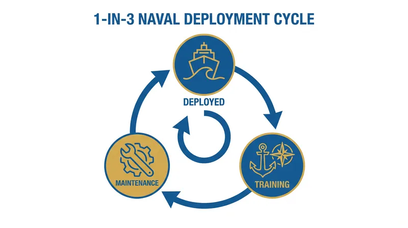 The structural mathematics of an 11-carrier fleet limit how many ships can be deployed simultaneously.