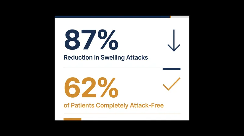 Phase 3 trial results demonstrated a massive drop in HAE attacks following a single infusion.