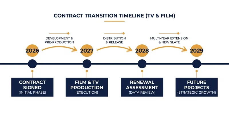 The transition period will see Sheridan working for both studios simultaneously until 2029.