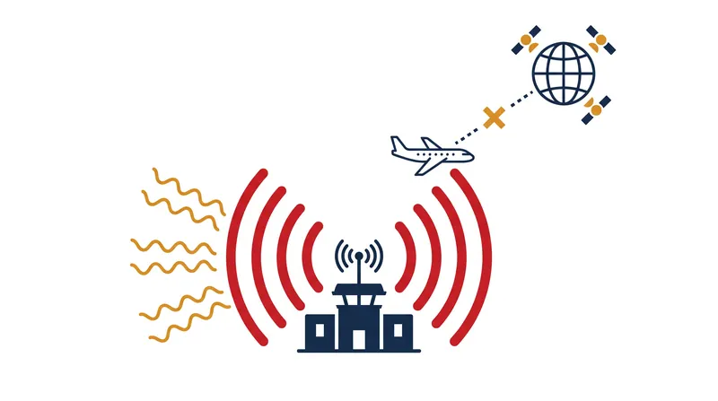 Military 'cover jamming' creates an electronic wall that can inadvertently blind civilian aircraft for hundreds of miles.