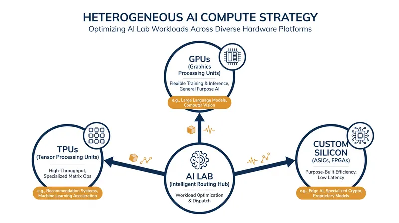 Frontier AI labs are increasingly diversifying their hardware to avoid single-vendor bottlenecks.