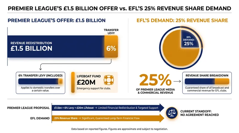 A side-by-side look at the two competing financial models for the English football pyramid.