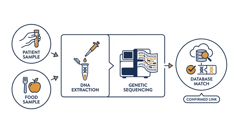 Whole Genome Sequencing allows scientists to match the DNA of bacteria from a patient directly to a contaminated food source.