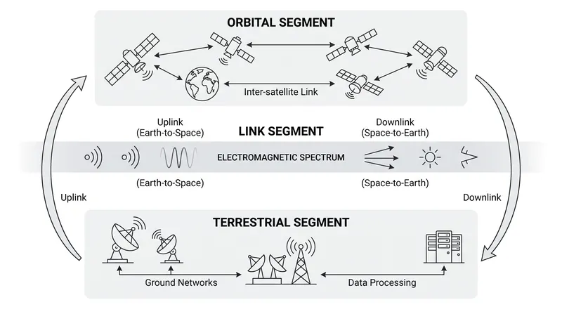 Disrupting the terrestrial or link segments can neutralize a satellite without firing a shot into orbit.