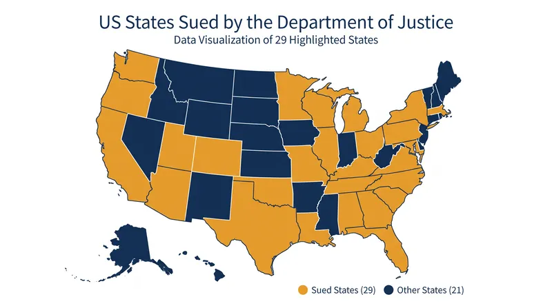 The DOJ has sued 29 states and the District of Columbia for refusing to provide unredacted voter registration lists.
