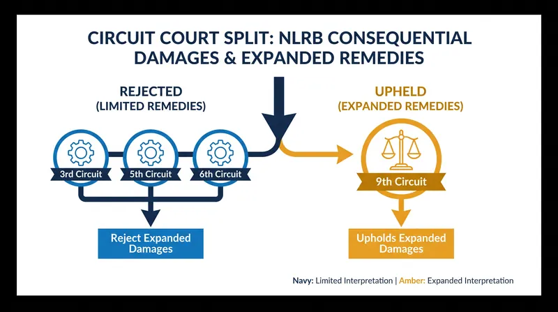 The legal landscape for labor dispute remedies is currently fractured, with different rules applying depending on the federal circuit.