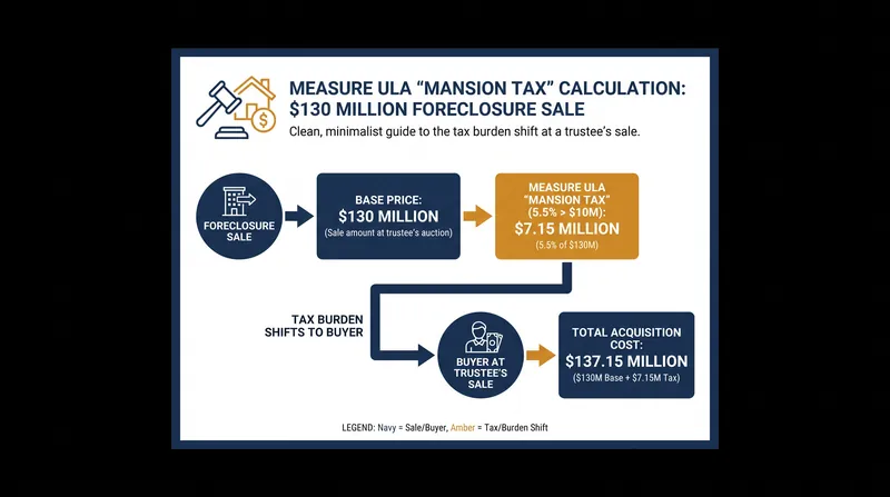 In a foreclosure auction, the buyer is responsible for the documentary transfer tax when the deed records.