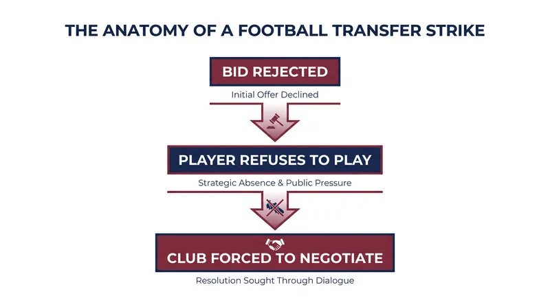 How players use match availability as leverage to force a transfer.