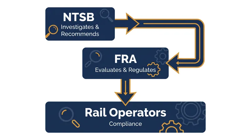 The structural separation between safety investigation and regulatory enforcement.