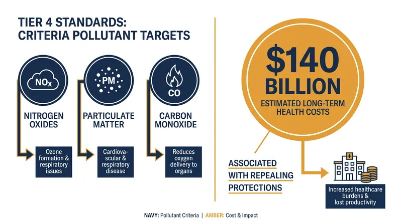 Medical groups warn that delaying the reduction of criteria pollutants will shift billions in costs onto the healthcare system.