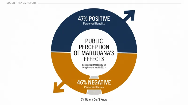 Despite rising usage, Americans remain evenly split on whether marijuana has a positive or negative effect on users.