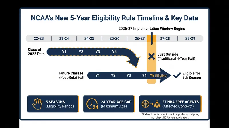 The NCAA's new eligibility timeline explicitly excludes the high school Class of 2022.