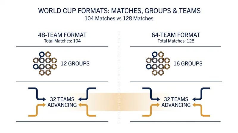 A 64-team format would streamline the group stage but add 24 matches to the overall tournament schedule.