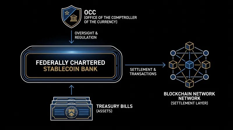 The OCC charter isolates the payment function from the lending function, containing systemic risk.