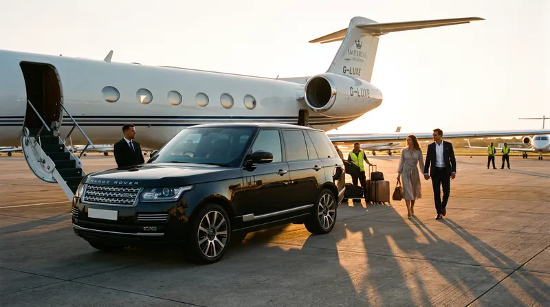 Passengers are driven directly across the tarmac to their aircraft, eliminating the need to walk through crowded concourses.