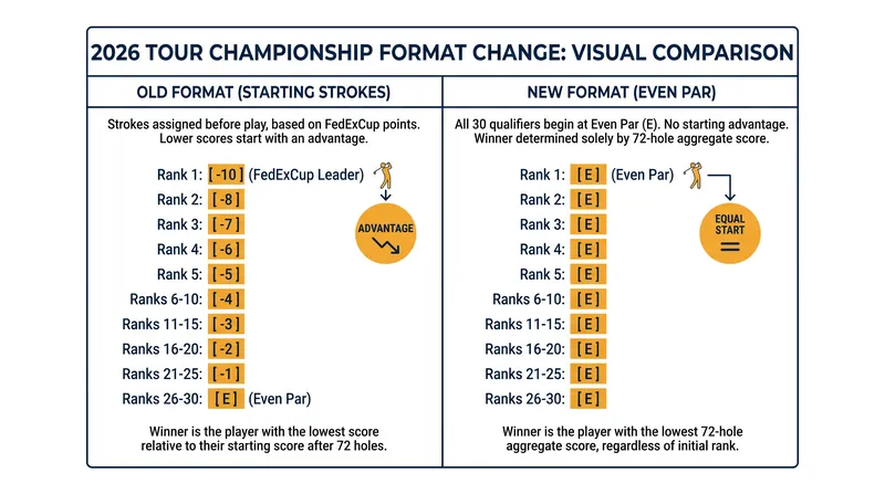 The PGA Tour has abandoned the staggered scoring system in favor of a traditional 72-hole shootout.