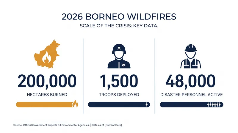The scale of the 2026 Indonesian wildfire response.