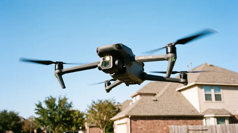 High-resolution aerial imagery allows AI models to flag potential hazards like aging shingles or overhanging branches.