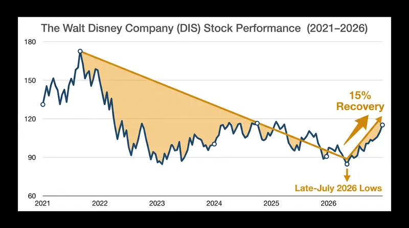 Disney's stock performance has seen a recent modest recovery amid ongoing cost-reduction efforts.