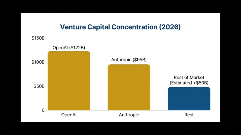 Just two frontier AI companies account for roughly half of the state's total venture capital influx.