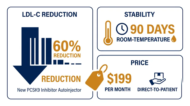 Clinical efficacy and accessibility metrics for the newly approved lerodalcibep autoinjector.