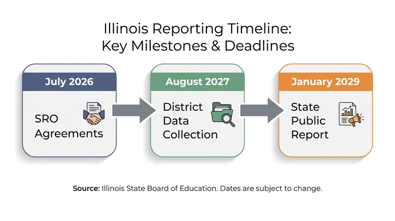The state has established a multi-year timeline for implementing the new law enforcement referral reporting requirements.